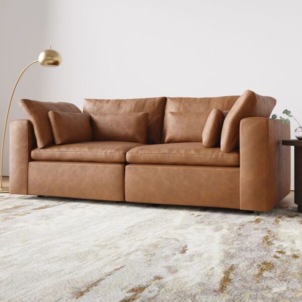 Brown Leather Couch